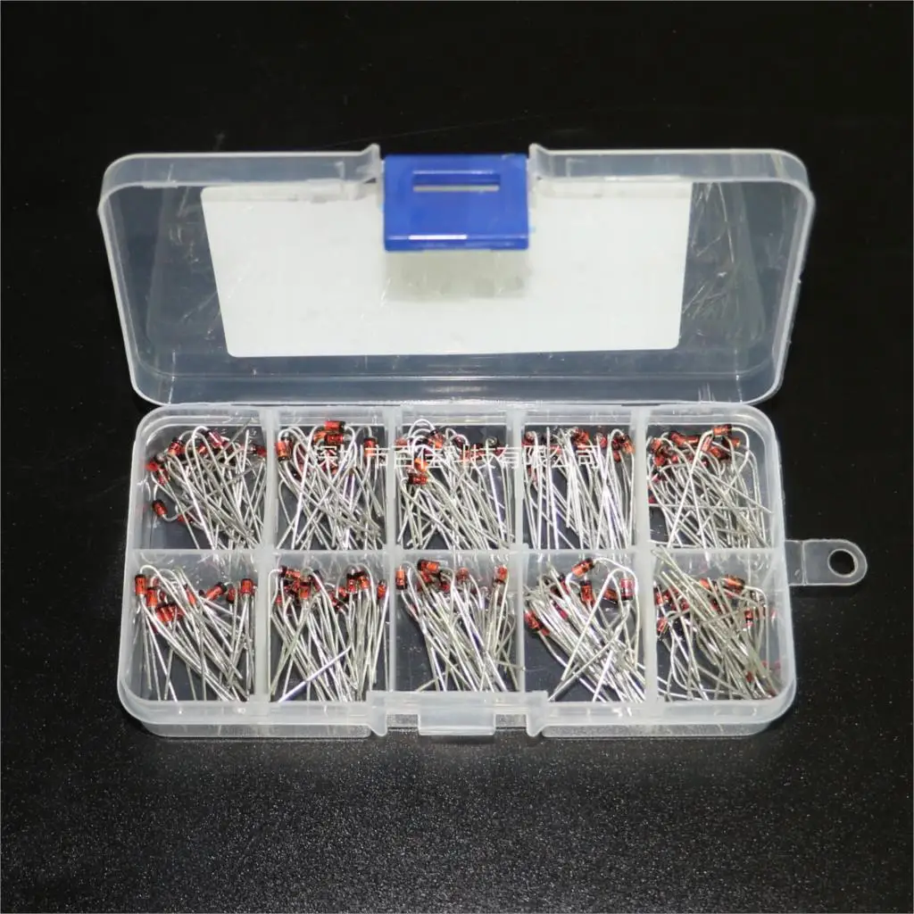 200pcs 10 specifications × 20pcs (1N4728~1N4737)1w zener diode set component box