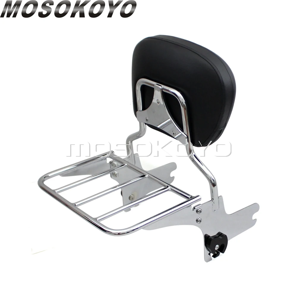 For Harley FLHR FLHX FLHT FLTR Sissy Bar Backrest Luggage Rack Kits Road King Electra Glide Street Glide Road Glide 1997-2008