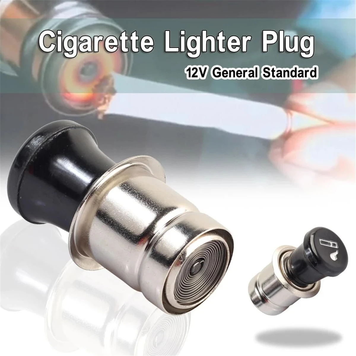 21 mm Universal-Auto-Zigarettenanzünder-Stecker, Netzteil, 12–24 V, für Auto, LKW, Motorrad, Steckdose – Detail 5