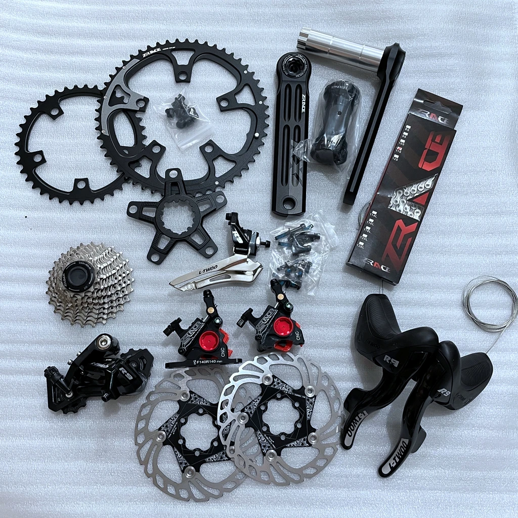 LTWOO R9 + ZRACE Crank Hydraulic Disc Brake Cassette Chain 2x11 Speed, 22s Road Groupset, for Road bike Bicycle 5800, R7000