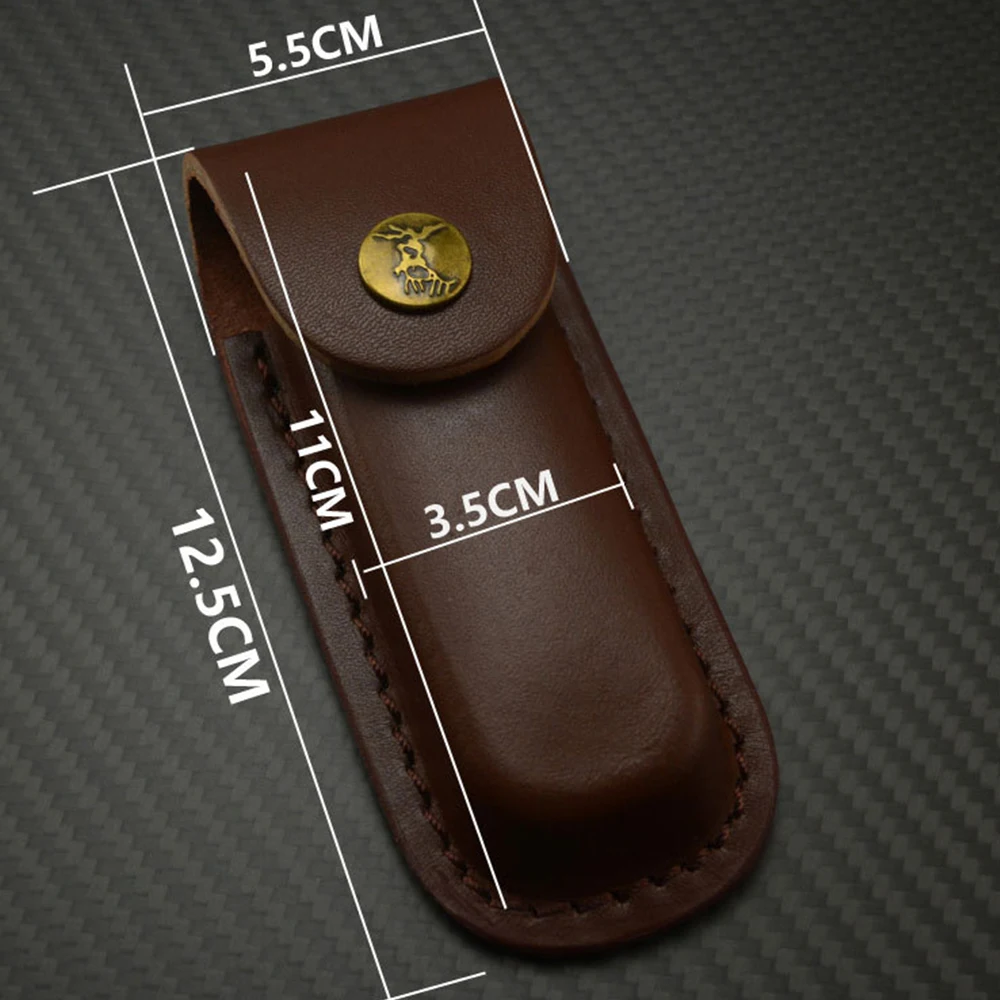 1piece Brown Sheath for Folding Knife Sheath Holster Real Leather Knife Case The First Floor Leather Knife Scabbard