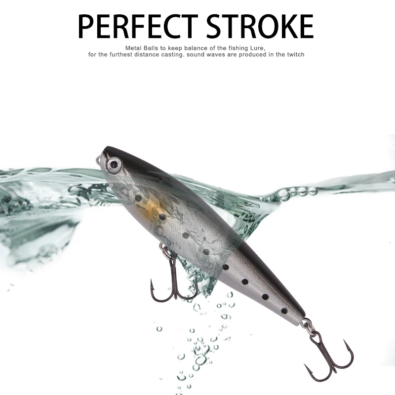 Wondershot D13 Pencil Fishing Lures Topwater 75mm 8.5g Lure Tuna Sea Bass Perch Sea Hard Jerk Baits Lifeliked Action Hard Bait
