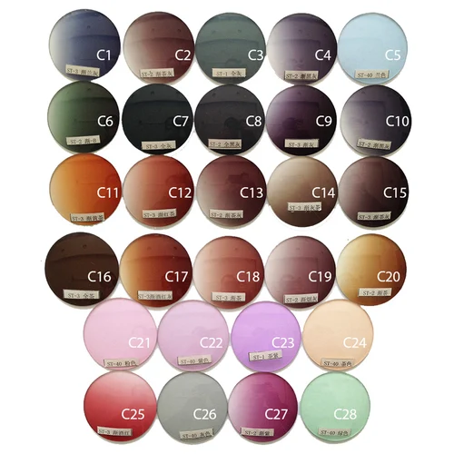 Imagen 2 del producto SO & EI 1,56 1,61 1,67 1,74 prescripción CR-39 lentes de gafas coloridas asféricas de resina miopía hipermetropía presbicia lente óptica