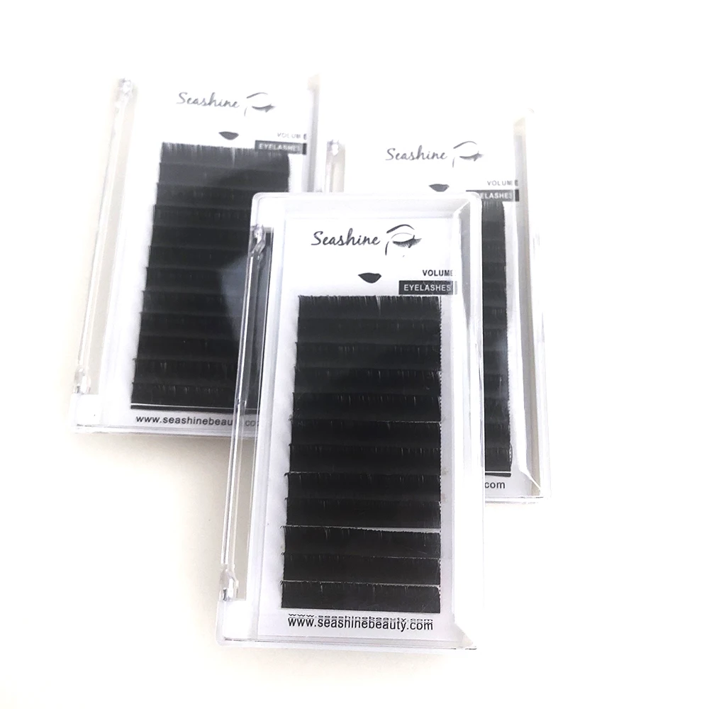 Seashine Individual Lash J B C D L Curl Eyelashes Extension High Quality Individual Lash Easy Fans Volume Lash Mattle Individual