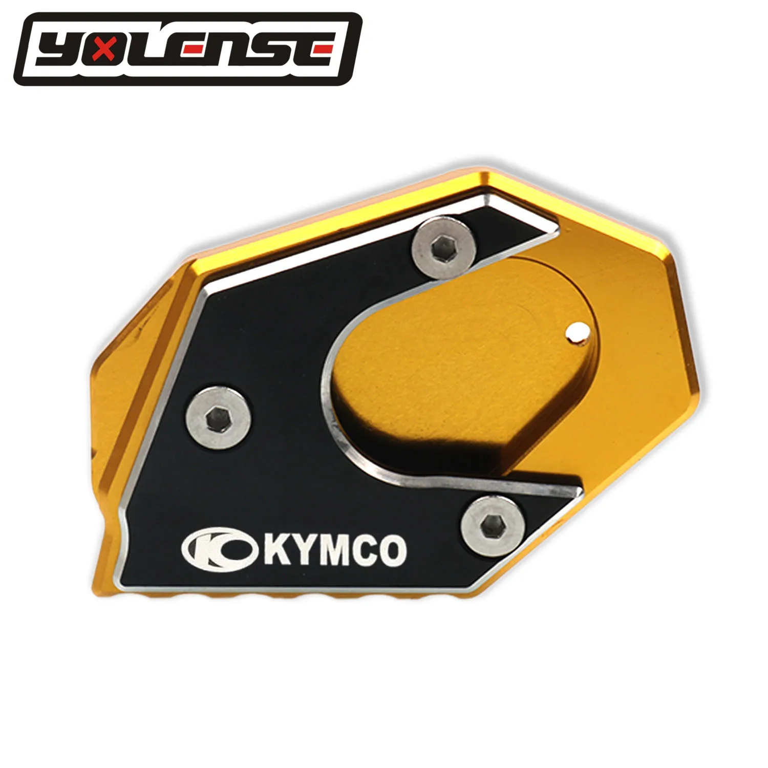 For KYMCO Xciting 250 300 400 Xciting250 Xciting300 Motorcycle Side Stand Enlarger Plate Kickstand Enlarge Extension With Logo