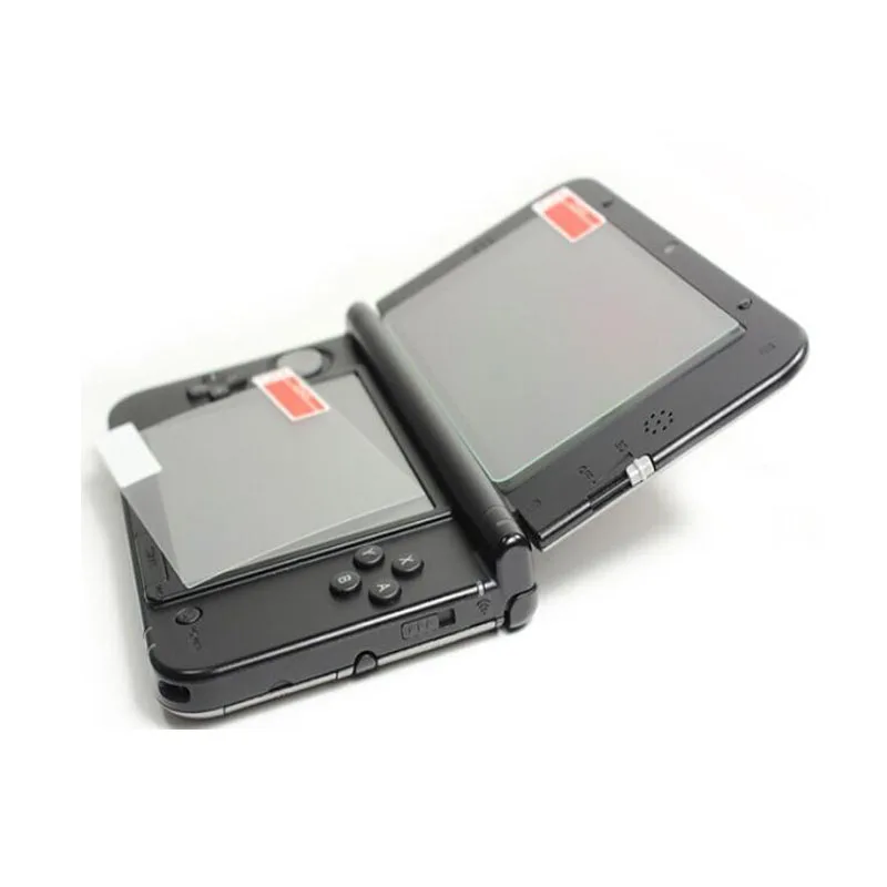 Top Tempered Glass LCD Screen Protector+Bottom PET Clear Full Cover Protective Film Guard for Nintendo New 3DS XL/LL 3DSXL/3DSLL