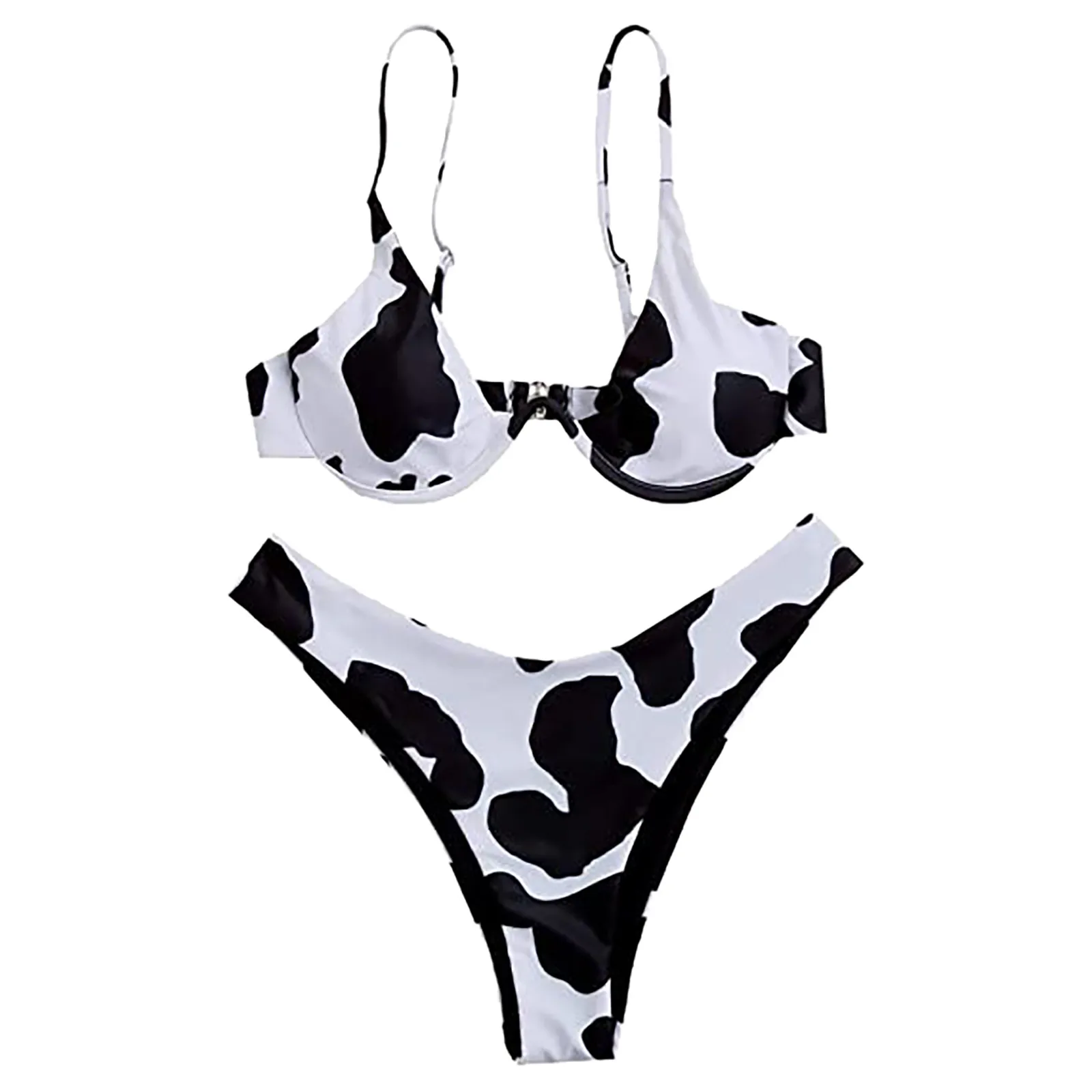 Sexy Bikini Mujer 2023 Cow Print Swimsuit Women Two Pieces Push Up Biquini Brazilian Swimming Suit For Women Beach Swimwear