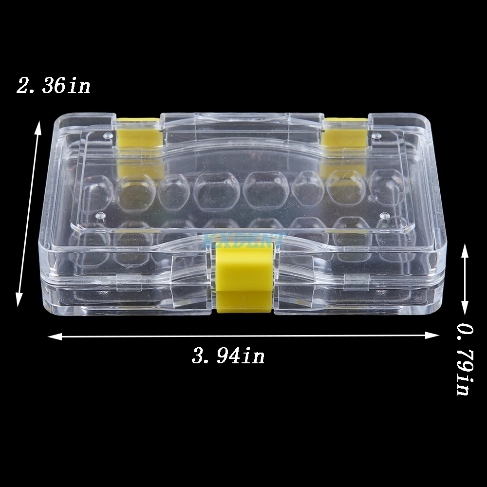 Dentistry Plastic Denture Box With Film Dentist False Tooth Case with Membrane Storage Boxes With Hole Denture Teeth Container