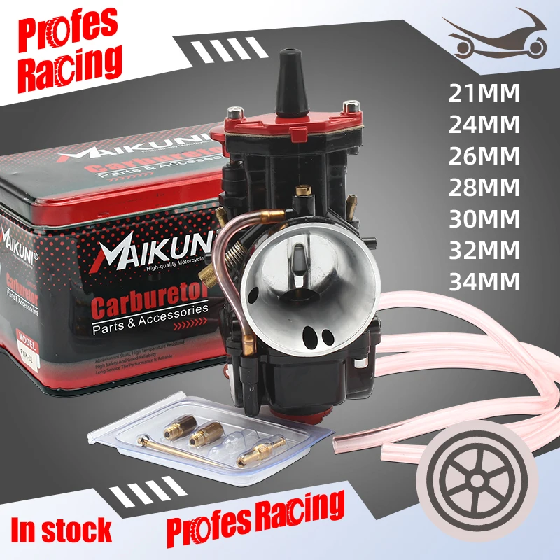 Motorcycle Mikuni PWK Carburetor 21 24 26 28 30 32 34 mm Engine Part Carburetor With Power Jet Dirt Bike ATV Brand New