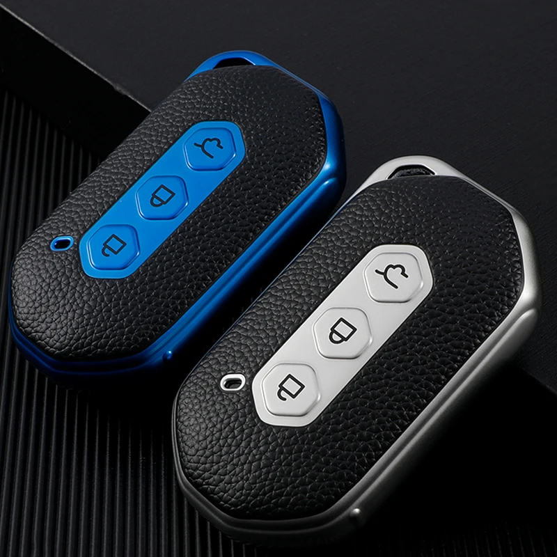 Для Wuling Capgemini 2020 кожаный ТПУ чехол для автомобильного смарт-ключа чехол Чехол держатель брелок сумка протектор Аксессуары для брелока