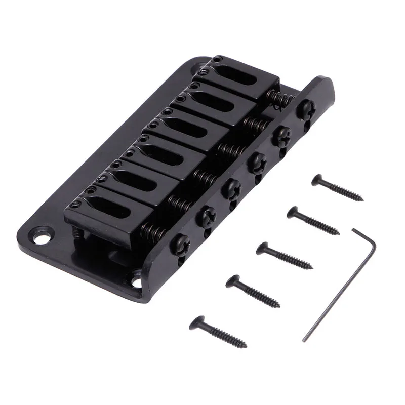 Guitar 6 String Metal Hardtail Bridge Black For Electric Guitar With Screws New R66E