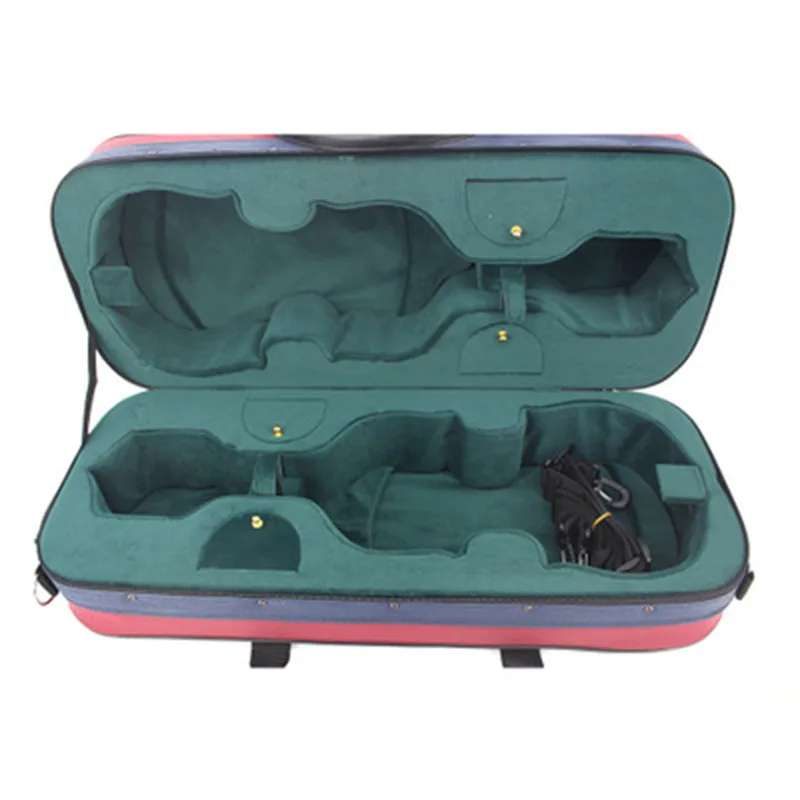 4/4 3/4 Double Violin Case New Violin Box Foam Lightweight Square Case With Two 4/4 violins on board the plane