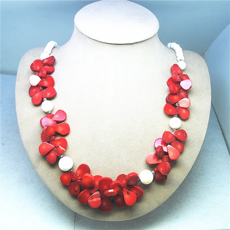 1PC Long Women Necklace Nature Coral With White Shell Material 70CM Length Top New Items Hot Jewelry Faster Shippings