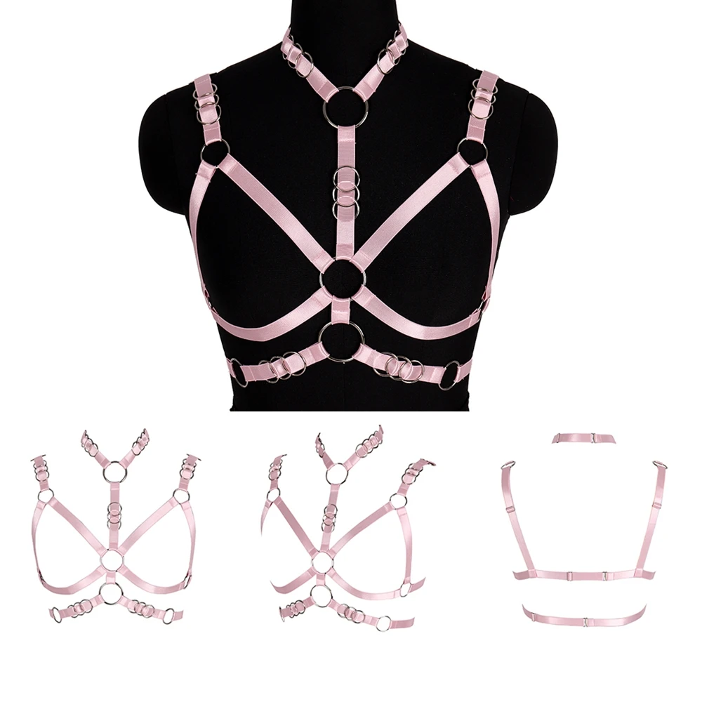 

Sexy Body Bondage Punk Goth Accessories Harness For Women Sword Belt Waist Hollow Bra Suspender Pole Dance Rave Costume Garters