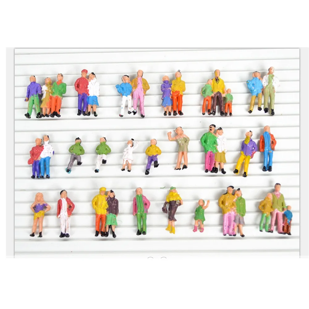 10 Or 25pcs/lot Model Railway Painted Mixed People 1:87 Scale Train Railway Mixed Painted Figures Assorted Poses For Layout