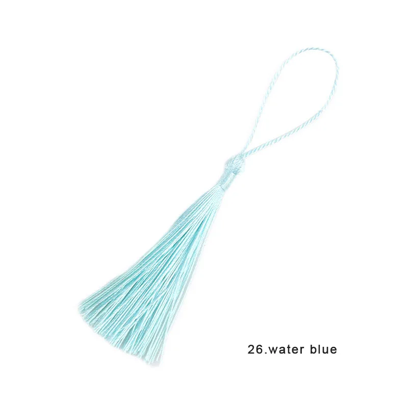 Color 13cm Polyester Silk Tassels For Crafts Hang Rope Fringe Trim Bookmark Tassels Keychain Jewelry Making DIY Decor Tassel