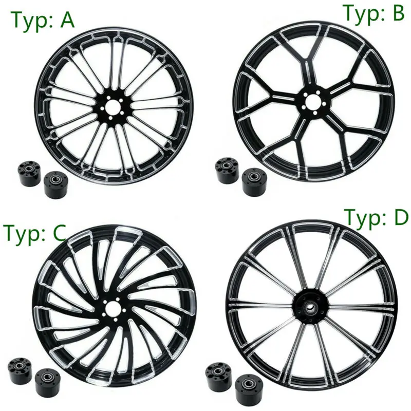 Motorcycle 30'' X 3.5'' Front Wheel Rim Dual Disc Wheel Hub Fit For Harley Touring 2008-2021