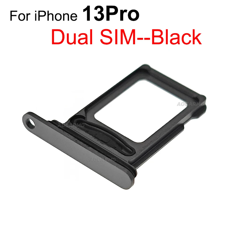 Aocarmo Single & Dual Sim Card For iPhone 13 PRO 13Pro SIM Tray Slot Holder Repair Replacement Parts