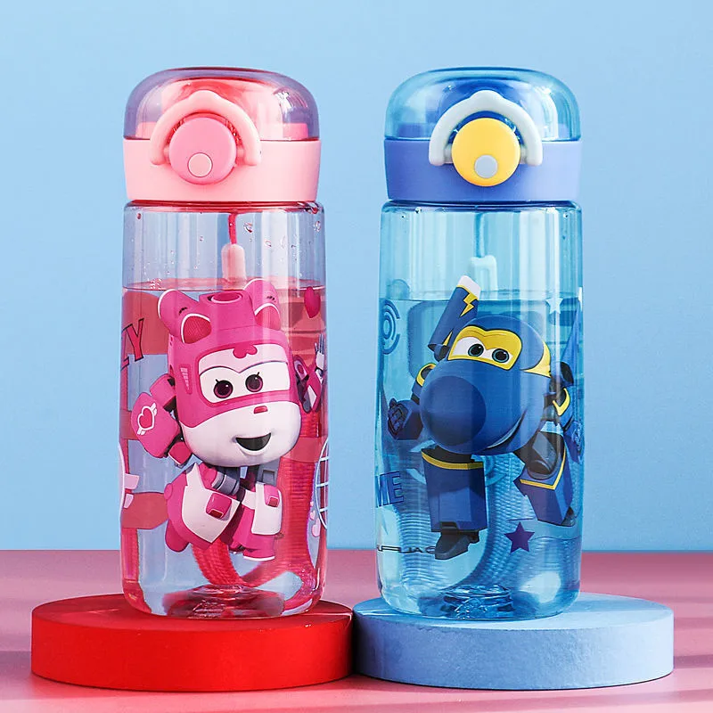 1PCS Cartoon Kids water bottle  Lovely Baby feeding cup summer Plastic cup Outdoor Travel Sport bottle for children gift