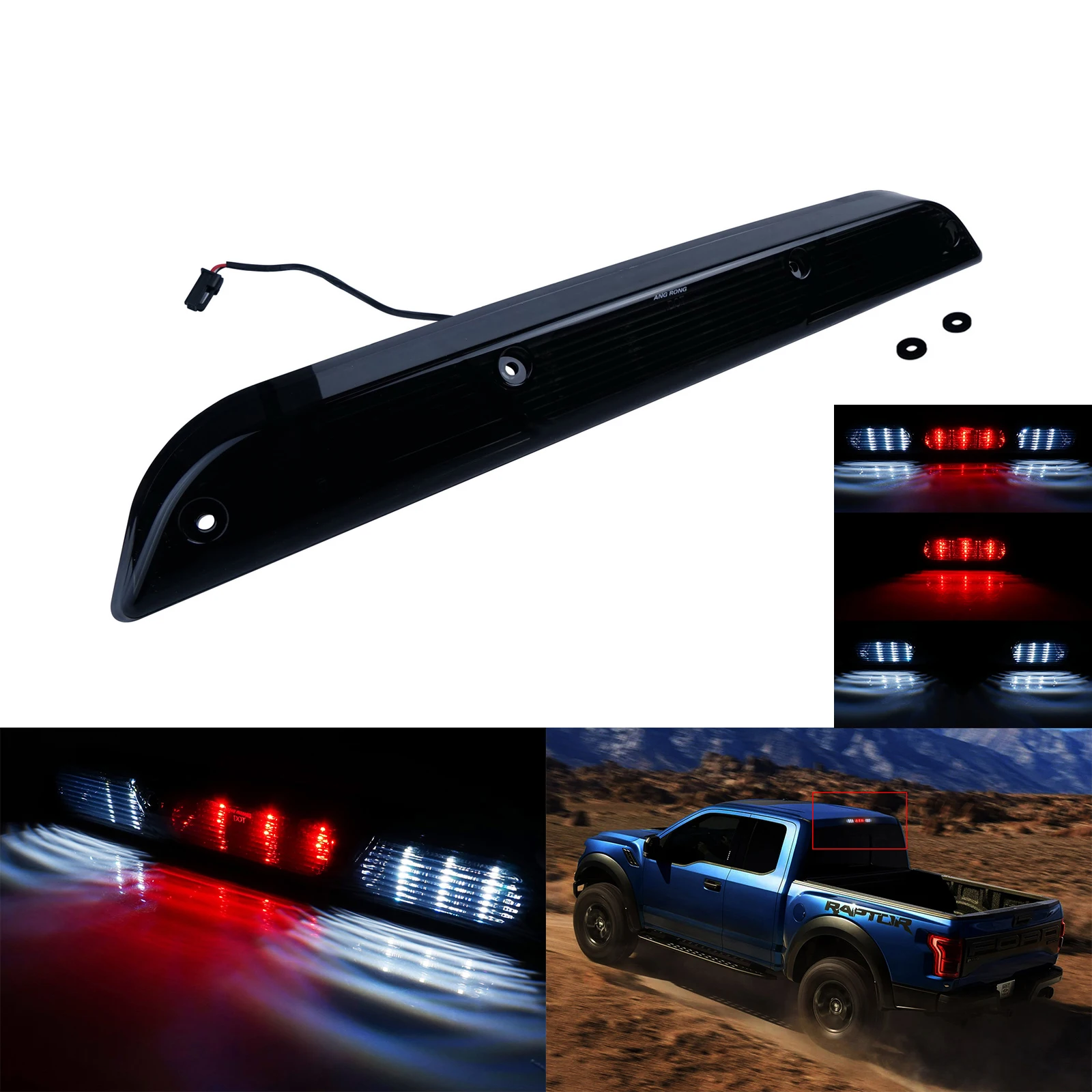 

LED High Mount Brake Stop Tail Cargo Light Lamp Grey For Ford Ranger F150 F250