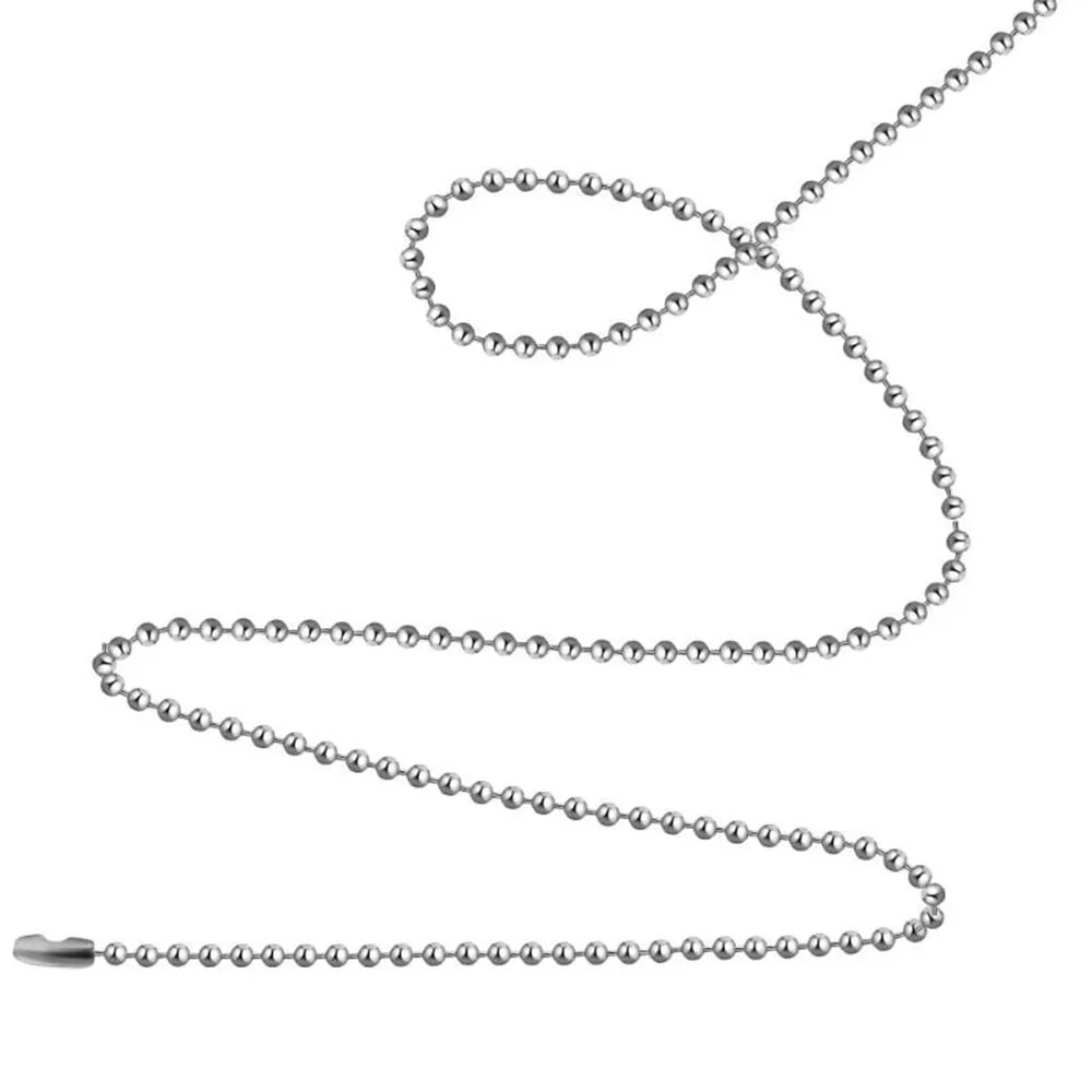 10Pcs Stainless Steel 2.4mm Ball Bead Chains for Necklace Bracelet DIY For Jewelry Making Adjustable Lead and Nickel Free