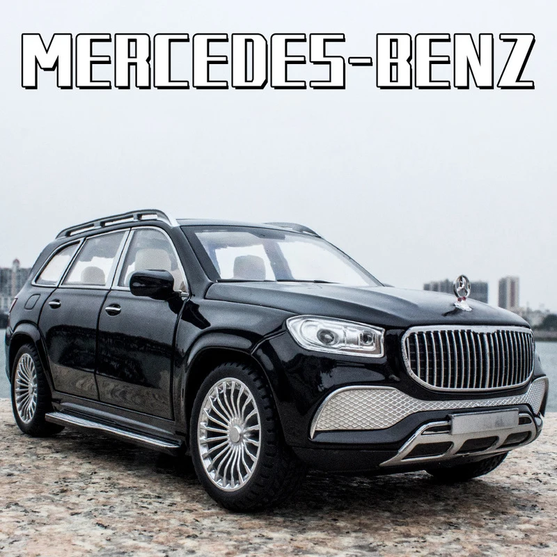 Mới 1:24 Maybach GLS600 Xe Thả Các Mô Hình Mô Phỏng Cao Xe Đồ Chơi Có Nhạc Có Đèn 6 Cánh Cửa Có Thể Mở Quà Tặng dành Cho Trẻ Em