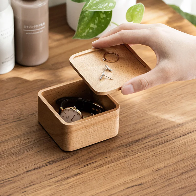 20pcs/lot high-quality Beech box watch string box wooden jewelry box gift box jewelry storage box wholesale