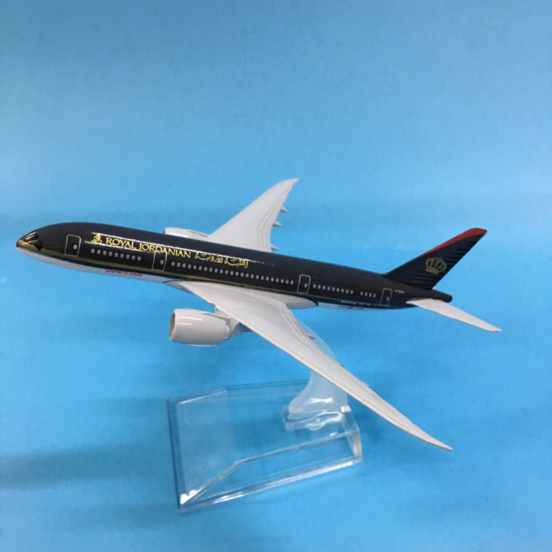 JASON TUTU 16cm ROYAL JORDANIAN Boeing 787 Plane Model Airplane Model Aircraft Model 1:400 Diecast Metal Airplanes Plane Toys