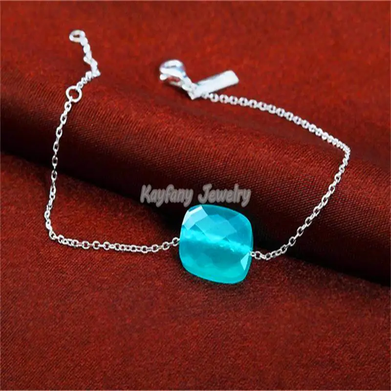 Kayfany  Fashion Luxury New Design Women Jewelry 11 Colorful Crystal Bracelets White Gold Color Chain For Holiday Gift