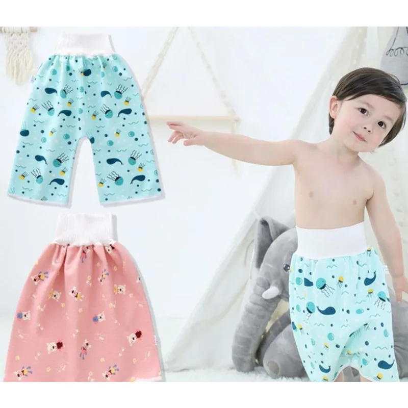 Comfy Reusable Baby Erwachsene Windel Rock Shorts 2 In 1 Junge Mädchen Hosen Saugfähigen Shorts Verhindern Rock Moment Leckage Matte abdeckung Geschenk