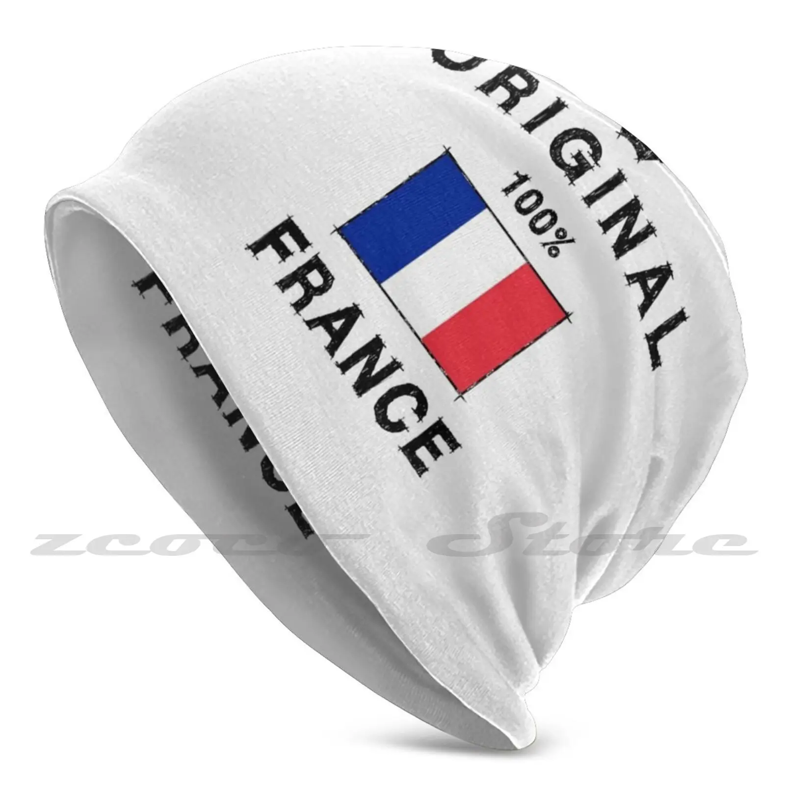 Tourists Diy Pullover Cap Knit Hat Plus Size Keep Warm Elastic Soft Exchange Students And Fans Of France A Subtle Flag And A