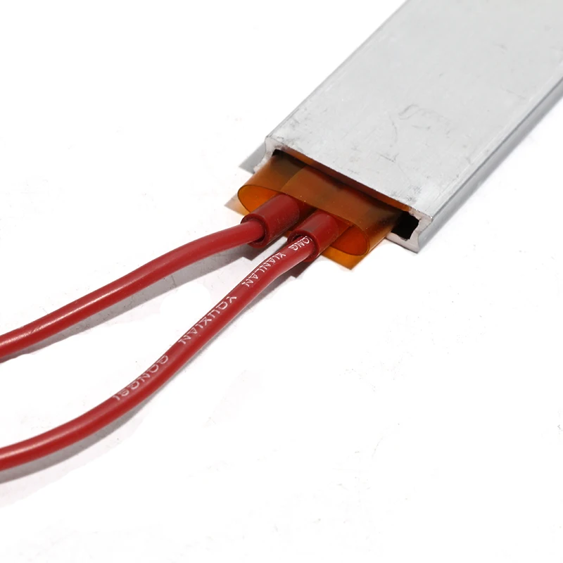 PTC 가열 요소 100x21x5mm 12/24V 일정한 온도 70/110/200 도 PTC 히터 플레이트 알루미늄 쉘 2pcs