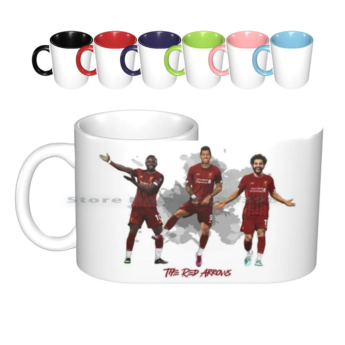 The Red Arrows-Mane , Firmino , Salah Ceramic Mugs Coffee Cups Milk Tea Mug Mo Salah Mohamed Salah Egypt Egyptian King Sadio