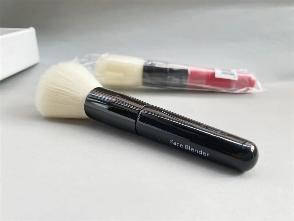 Mini brosse de maquillage pour le visage, rose/noir, format voyage, pour poudre, Blush, produits cosmétiques, outils de beauté