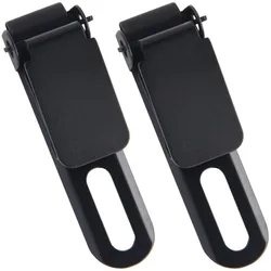 2PCS Tactical Black Steel Clip Slim 2.2 Fixed Blade Clip for Belt-Less Carry With Mounting Chicago Screw Set