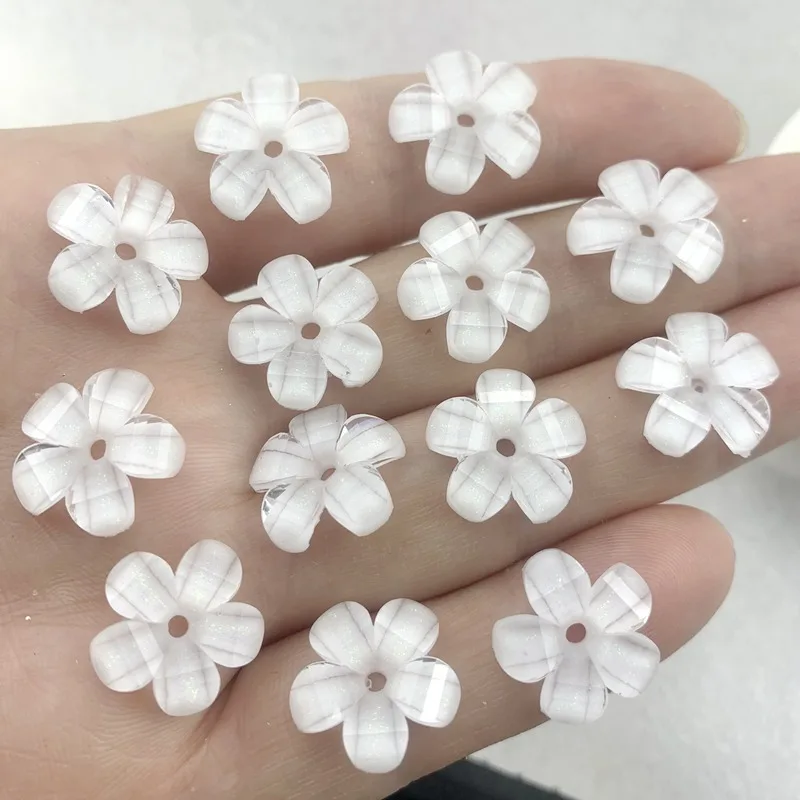 30pcs 16mm Resin Flowers Rhinestones  DIY Jewelry/ Craft Decoration(1 hole) -0T330