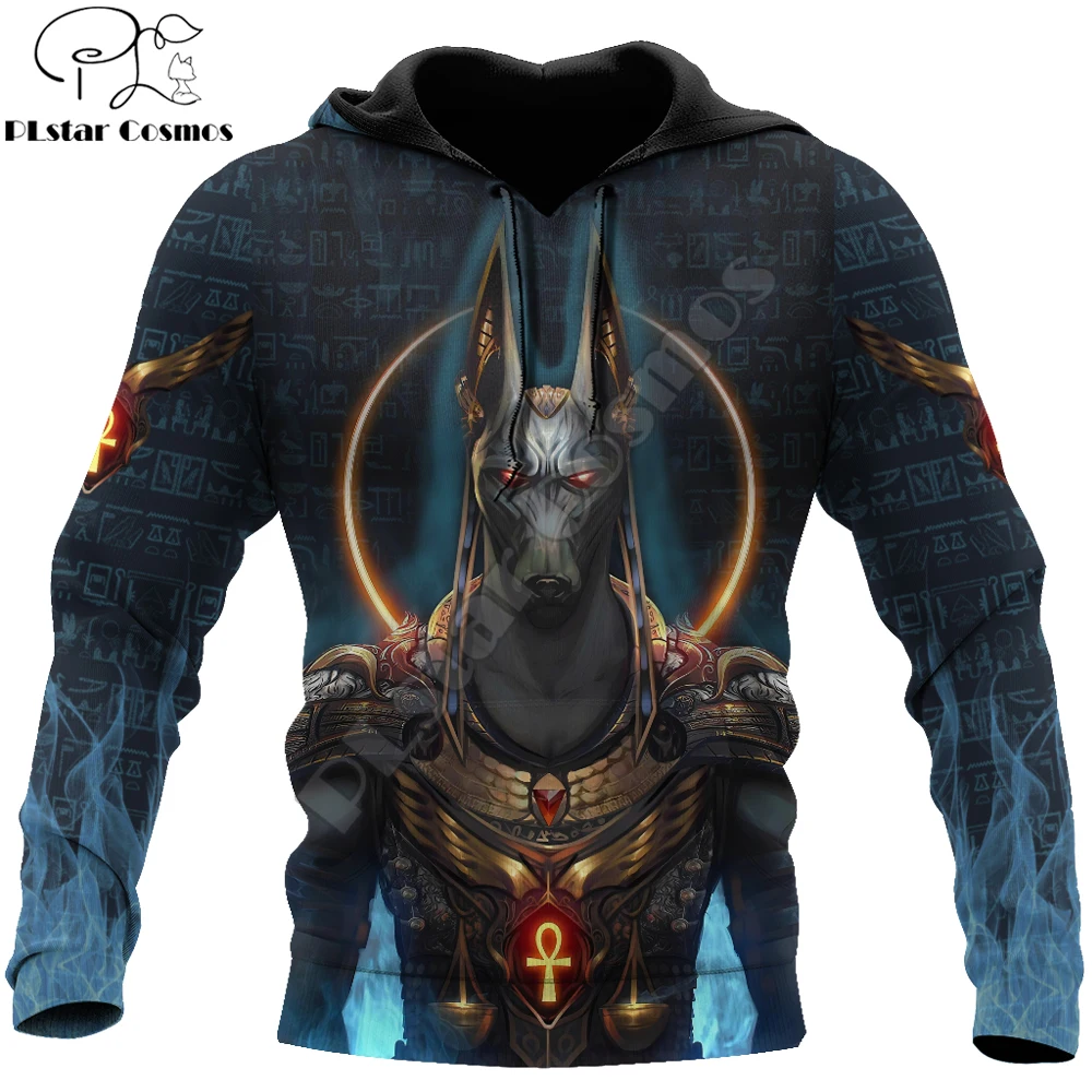 

Drop shipping Anubis Face Egypt 3D Printing Men Autumn Hoodie Unisex Hooded sweatshirt Streetwear Casual zipper hoodies DK350