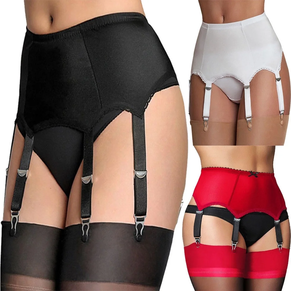 Medias hasta el muslo de encaje para mujer, liguero, liga, Liga, conjunto de Tanga, talla grande, S-2XL
