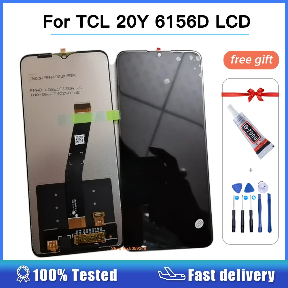 

Original LCD For TCL 20Y 20E 6156D 6125F 6125D 6125A LCD Display and Touch Screen Digitizer Assembly Repair lcd screen + glue