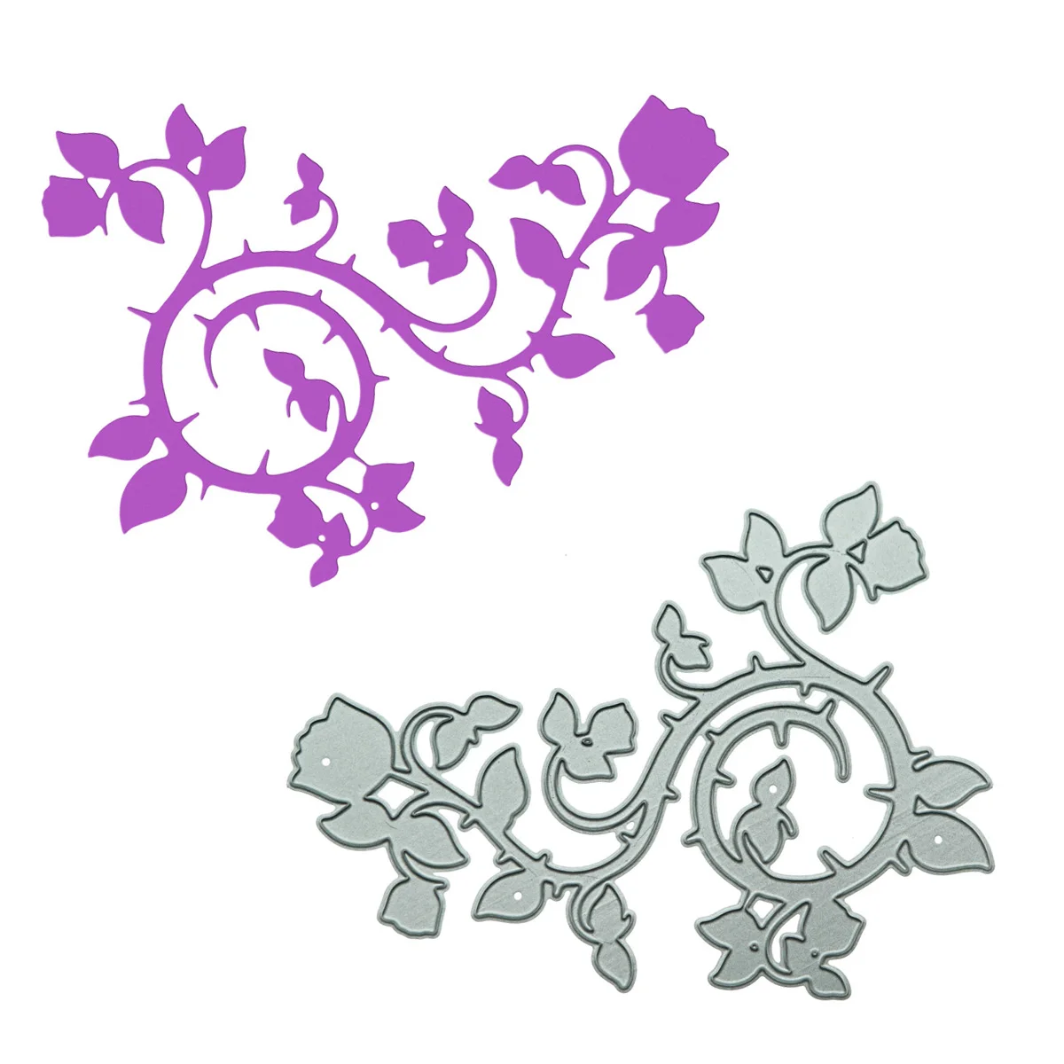 Floral Rose Vine with Thorn Pattern Cutting Die For Scrapbooking DIY Clip Art Photo Decorating Metal Cutter Stencil