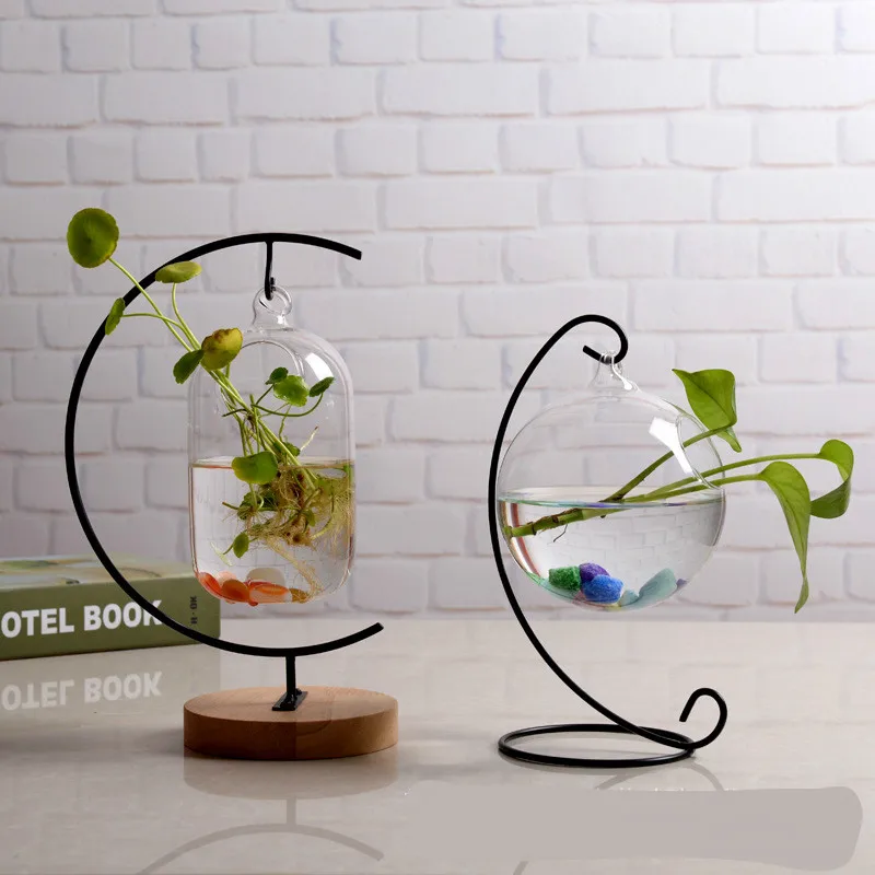 DIY Glass Round Ball Vase, Hydroponic Ecological Bottle, Transparent Fish Tank Decoration, Micro Landscape, 2021