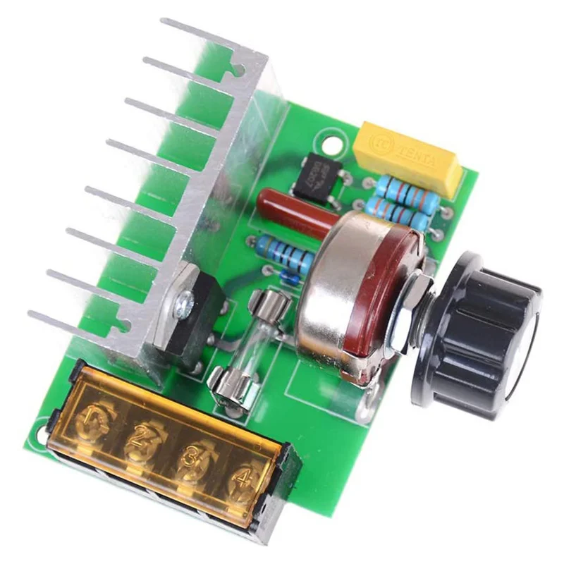 4000W 0-220V AC SCR Electric Voltage Regulator Motor Speed Controller Dimmers Dimming Speed with Temperature Insurance