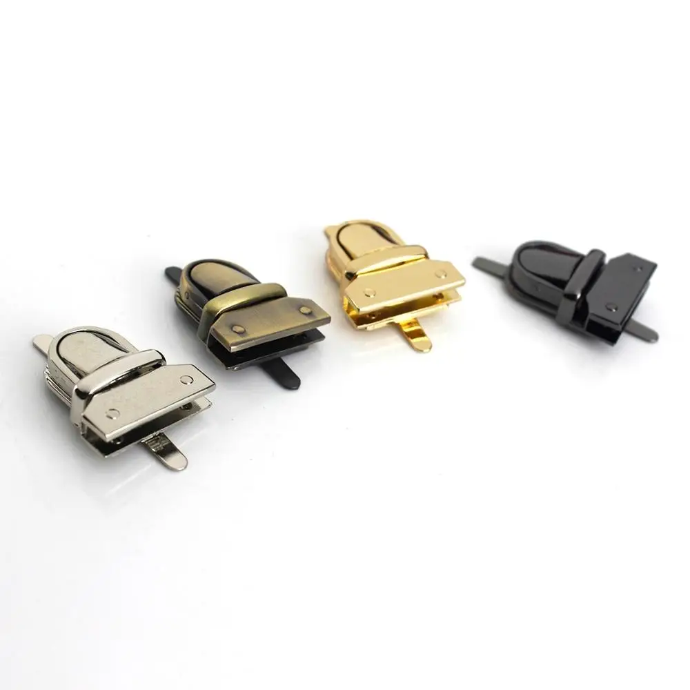 1pcs Metal Press Push Lock Tongue lock Bag Briefcase Spring Lock Snap Decorative Clasps Closure Leather Craft Hardware Accessory