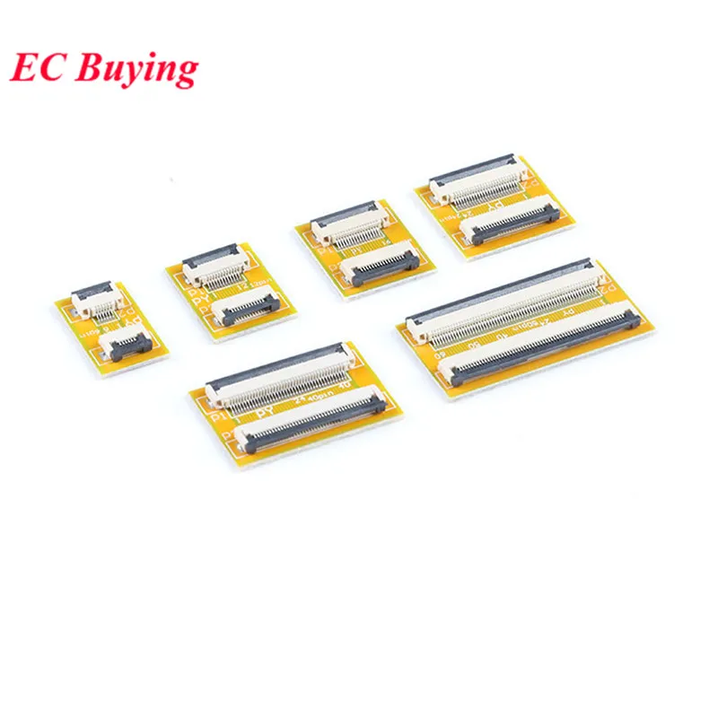 FPC/FFC Flexible Cable Extension Board 0.5mm Pitch 6P/8P/10P/12P/16P/20P/24P/26P/30P/34P/40P/50P/60P Connector Flat Cable
