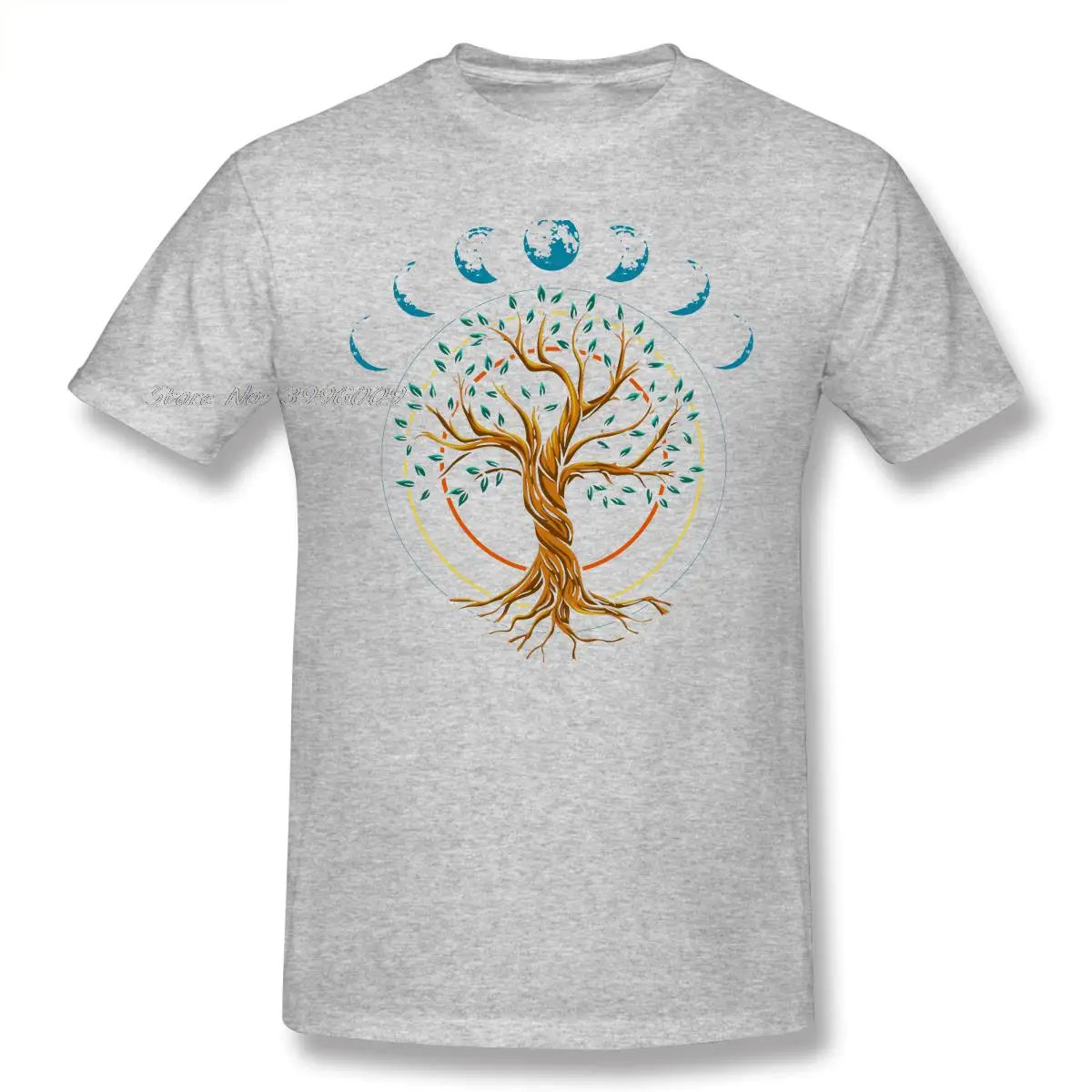 Tree Of Life Retro T Shirts Women Man's T-shirt Cotton Summer Tshirts Short Sleeve Graphics Tee Tops