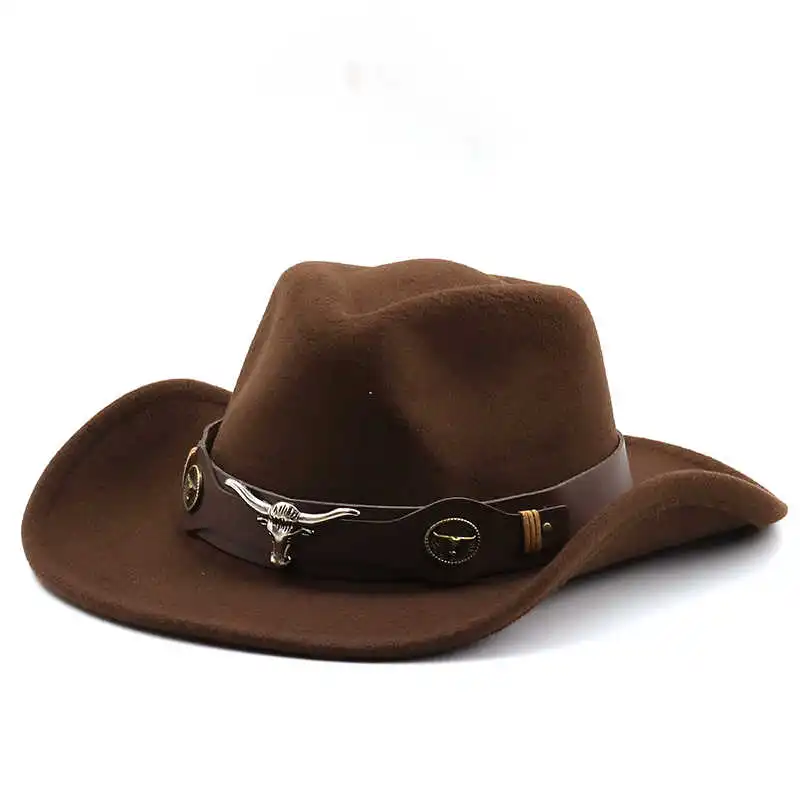 

Men New Women Hollow Western Cowboy Hat With Tauren Belt Winter Autumn Jazz Outback Jazz Toca Sombrero Cap Size 56-58CM