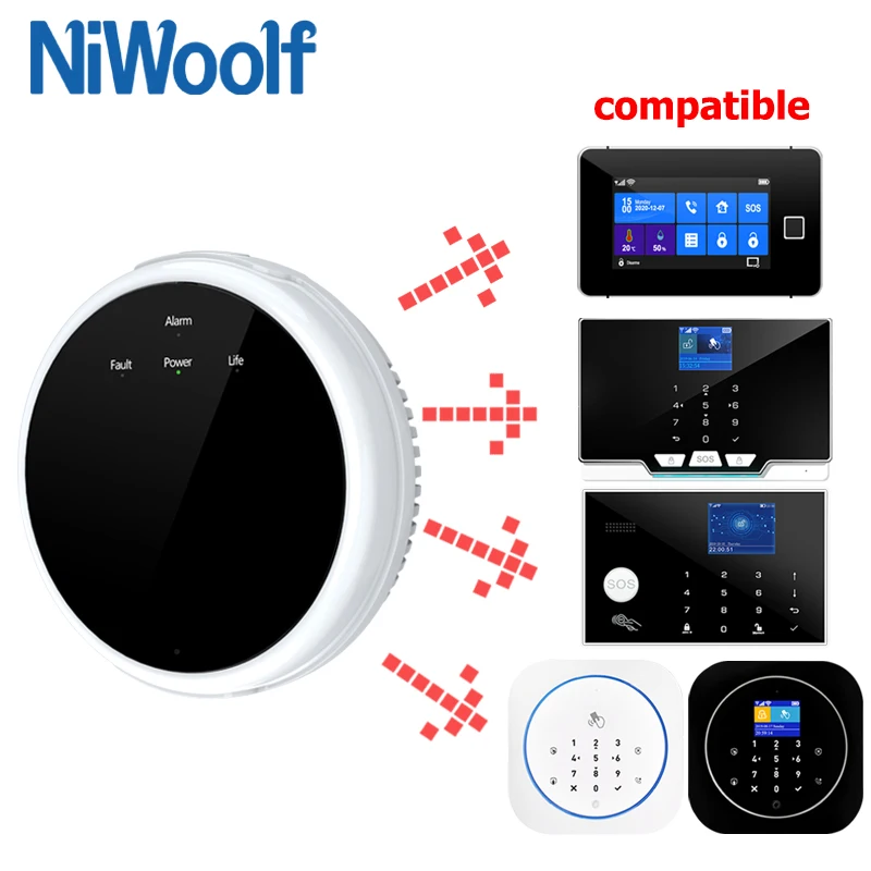 Wireless Gas Leak Detector 433Mhz Combustible Propane Butane Methane Natural Gas Sensor For Smart Home Security Alarm System