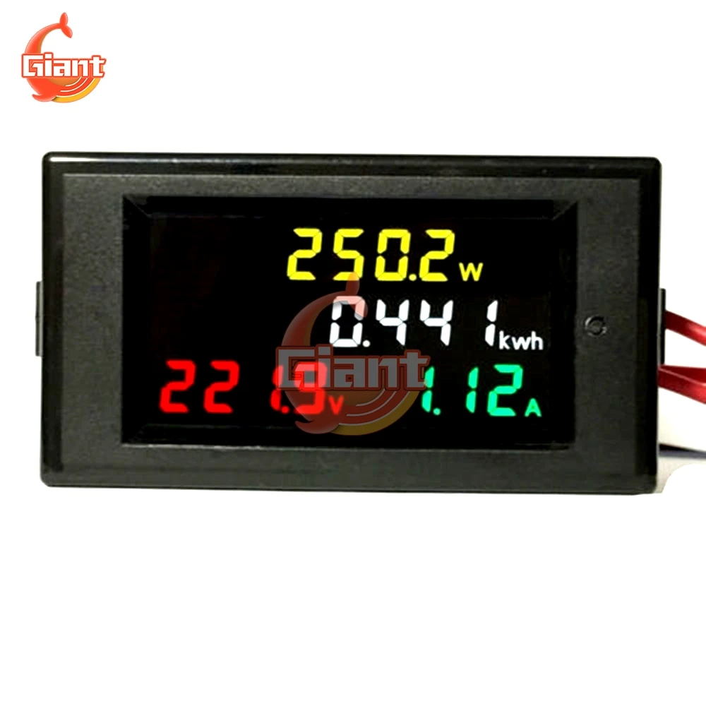 

AC 80-300V Digital Voltmeter Ammeter Wattmeter Voltage Current KWH Power Energy Meter Tester Detector 100A HD LED Display CT