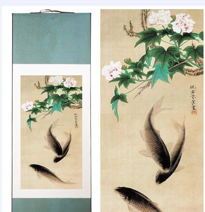 

three fish Super quality traditional Chinese Art Painting Home Office Decoration Chinese paintingPrinted painting