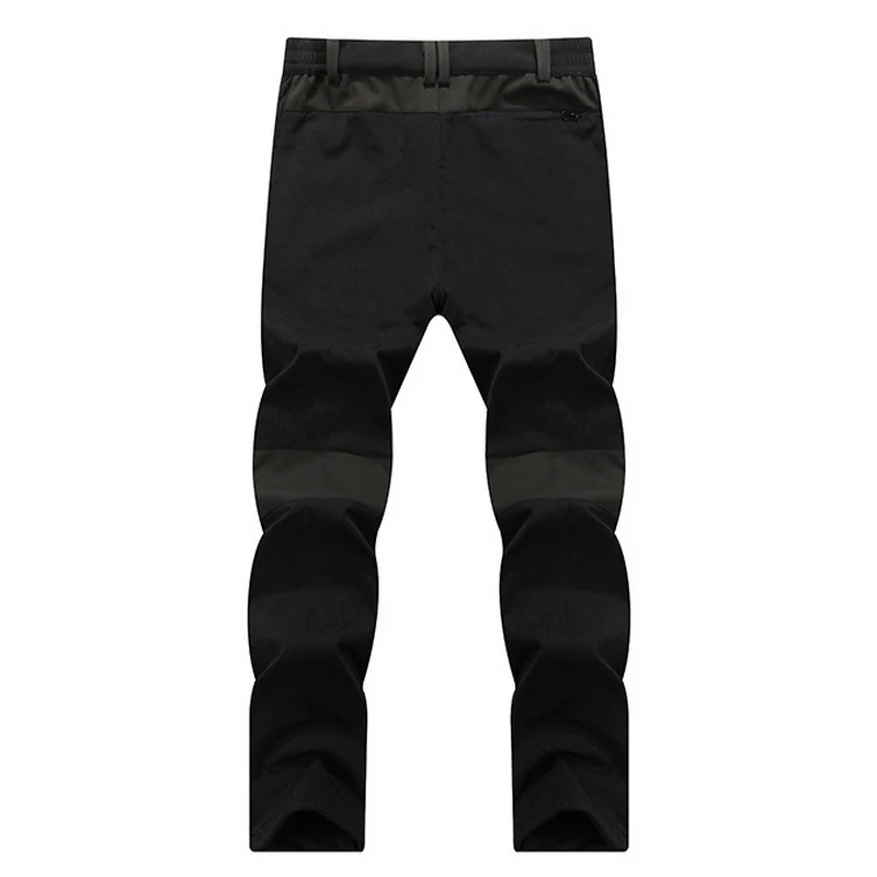 

NEW Men's Winter Casual Pants Men Fleece Lining Sweatpants Breathable Warm Mens Trousers Black Zipper Pants